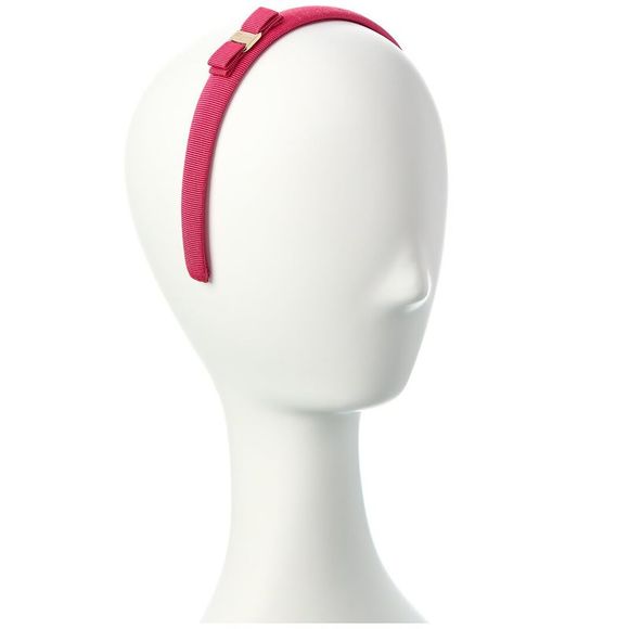 Auth Salvatore Ferragamo Vara Bow Pink Headband Auth Salvatore Ferragamo Vara Bow Pink Headband Hair Accessories main image 2